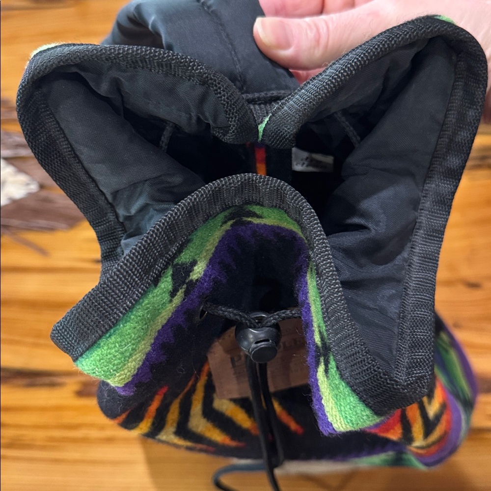 Pendleton Multicolor Woolen Bag With Leather Label - image 6